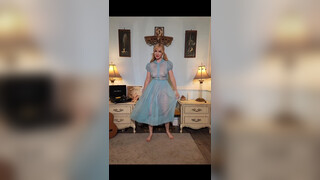 10. Dainty rascal dancing with Vintage late sheer chiffon Gown | Dainty rascal vintage!