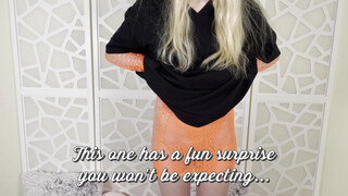 7. Shein Lingerie Try-On Haul and Review! Purple Rhinestone Teddy and Orange Butterfly Tube Dress