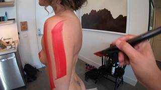 1. Body Painted with Red Ink