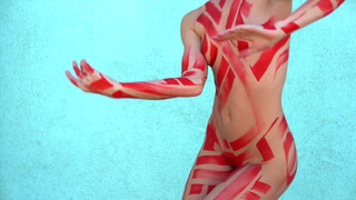 8. Body Painted with Red Ink