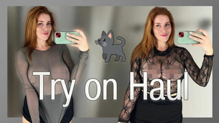 [4K] Transparent Try-on Haul with Katy | See Through Haul