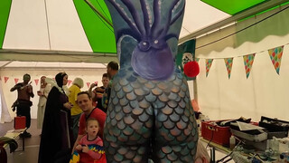 4. Castlefest bodypainting friday , lovely cosplay models turn into fantasy figures and grand finale