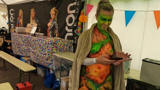 3. Castlefest bodypainting friday , lovely cosplay models turn into fantasy figures and grand finale