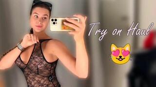 [4K] Transparent Clothing Haul with Mia | See through Try-on Haul