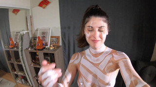 4. Body Painted with White Ink