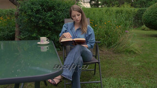 1. Coffee and wet jeans in nature … #wetlook #model #jeans