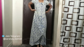 1. Trying On My New Dress Tamil | Saranya Fashion Tamil