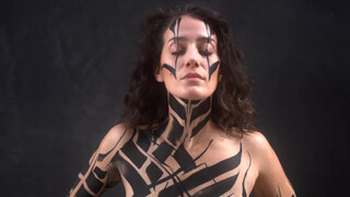 8. Body Painted with Black Ink