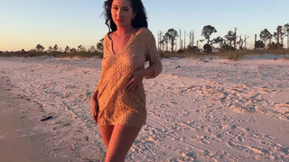 1. Beach sunset shoot with Art model Mattie