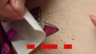 9. |NO.10| How to get a cute kitten tattoo on your private parts｜Temporary Tattoos