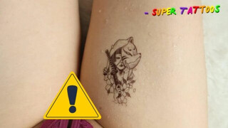 |NO.12| The Temporary Tattoo of the Masked Lady is Awesome｜Temporary Tattoos