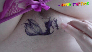 3. |NO.25| How to remove mermaid ????temporary tattoo｜Temporary Tattoos