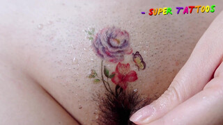 1. |NO.28| Guess where the blooming flowers are???? Temporary Tattoos