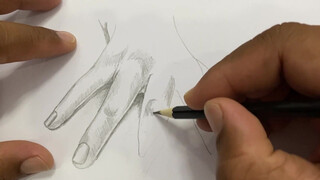 4. Pencil drawing/How to draw a beautiful finger #drawingtutorial #drawingforbeginners #pencildrawing