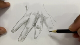 5. Pencil drawing/How to draw a beautiful finger #drawingtutorial #drawingforbeginners #pencildrawing