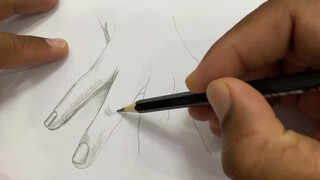 3. Pencil drawing/How to draw a beautiful finger #drawingtutorial #drawingforbeginners #pencildrawing