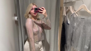 4. See-Through Try On Haul | Transparent Lingerie and Clothes | Try-On Haul At The Mall #18