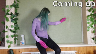 1. Cleaning the curtain: Ghosts decided to disturb me at the most inopportune moment…