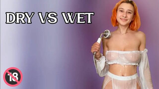 Dry vs. Wet fitting | Sheer shirts to try on | Take a shower with me ????????