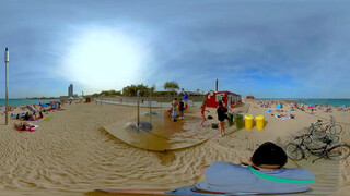 7. Walking at Bogatell Topless beach, in Barcelona with Chill Music #VR 4K #video360 Day 21/05/2022