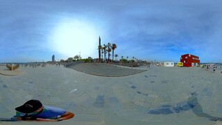 9. Walking at Bogatell Topless beach, in Barcelona with Chill Music #VR 4K #video360 Day 21/05/2022