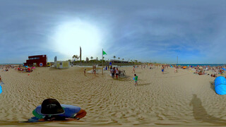 10. Walking at Bogatell Topless beach, in Barcelona with Chill Music #VR 4K #video360 Day 21/05/2022