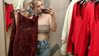 2. See-through Try on Haul: Red Outfits Try On Haul Challenge