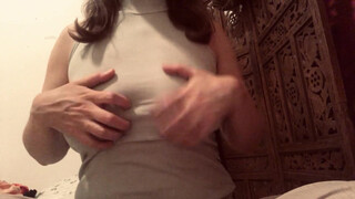 10. ASMR shirt scratching no bra