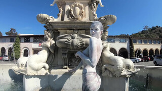 6. Body Painted Statue at the Fountain