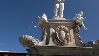 9. Body Painted Statue at the Fountain