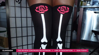 7. Sneak Peek: Dakota’s Halloween Try-On – Spooky Skeleton Stockings | LINGERIE REVIEW