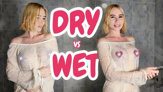 Dry vs Wet: See-through Try on Haul and Transparent Fabric Test #2