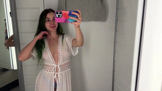 4. TransparentSeeThrough Clothes Try On Haul At The Mall #2