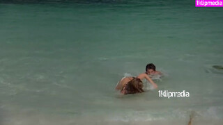 10. English Actress Kelly Brook Film Survival Island Three (2005) – Beach Scene p2