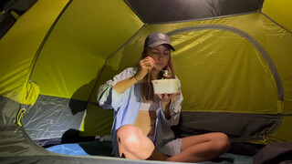 9. SOLO ASMR CAMPING???? LONELY YOUNG GIRL???? WATERFALL AND HEALING SOUNDS OF NATURE⛰