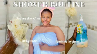 Shower routine: Body care, Clear my skin with me, feminine hygiene & more