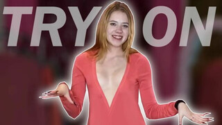 Tryon sweaters without bras | Check for the best cleavage