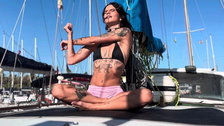 4. YOGA STRETCHING ON A BOAT | ASMR