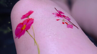 1. Cute temporary flower tattoo 47