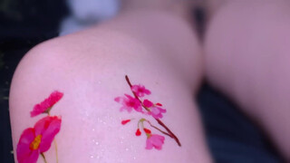 2. Cute temporary flower tattoo 47