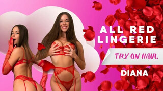ALL RED LINGERIE TRY ON HAUL | Diana | Panties Try On Haul