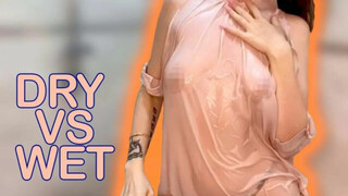 Dry vs. Wet fitting | Sheer shirts to try on | Take a shower with me????????