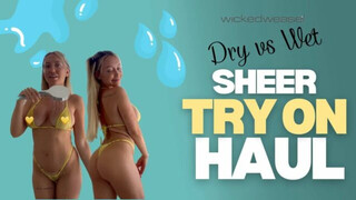 Dry vs. Wet Transparent Try on Haul | Shower with me