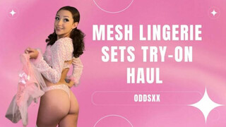 OddsXx | Mesh Lingerie Sets Try-On Haul | See-Through, Thong, Cheeky, 4K