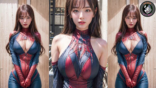 9. 4K Spider Woman Sakura AI Gravure Lookbook Hosky AI Art