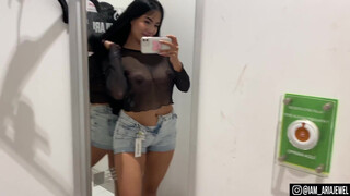 10. See-Through Try On Haul | Transparent Lingerie and Clothes | Try-On Haul At The Mall #24