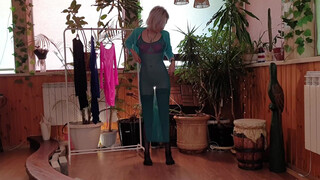 3. Sheer Elegance: Trying on Transparent Dresses