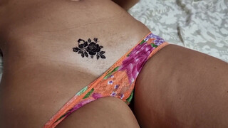 9. Black rose temporary tattoo