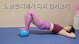 7. 코어안정화 필라테스 (미니볼, 덤벨) ???? 보라색 팬티스타킹 Core Stability Exercise