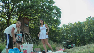 10. No Panties No Bra Girls for Miniskirt Short Skirts Try on Haul Outdoors with Backstage